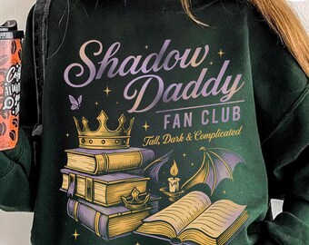 Camiseta del Club de Fans de Shadow Daddy, Camiseta de Romance Oscuro, Regalo para Amantes de los Libros, Amante de los Libros Góticos, Camiseta de Romance Oscuro, Camiseta del Club de Lectura de Shadow Daddy