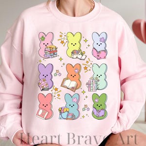 Bunny Reading Book Easter Tee, Teacher Reading Shirt Easter Bunnies, Bookworm Lovers Shirt, Cute Teacher Bunny Shirt, Easter Teacher Gift