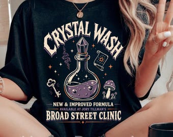 Han som slåss med monster-tröja, Crystal Wash-tröja, Broad Street Clinic-tröja, LitRPG Fantasy-bok, Det handlar inte om att döda monster