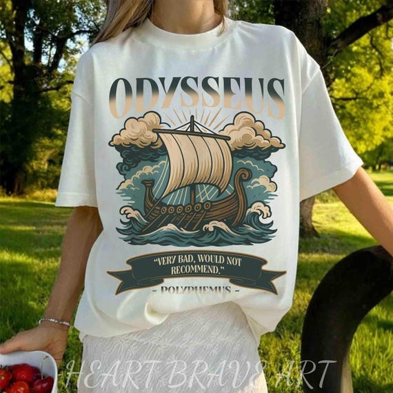 Odyssey Shirt, Ancient Greek Mythology Sweater, Odysseus Epic Voyage T-shirt, Trojan Horse Hoodie, Cyclops Polyphemus Gift