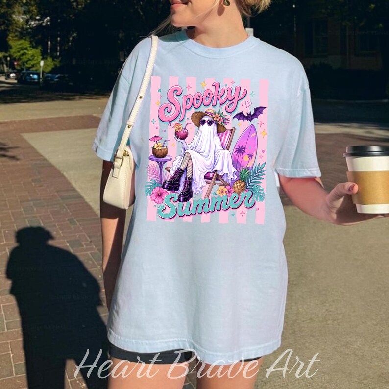 Hot Ghoul Summer Halloween Shirt, Goth Summer Vibes Shirt, Spooky ...