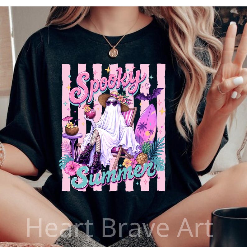 Hot Ghoul Summer Halloween Shirt, Goth Summer Vibes Shirt, Spooky ...