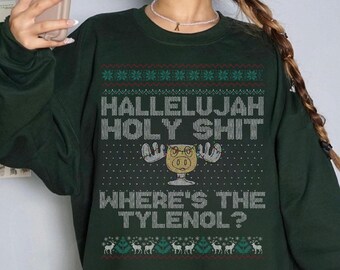 Christmas Vacation Hallelujah Ugly Sweatshirt, Hallelujah Holy Sh_t Christmas Vacation Shirt, National Lampoons Tee, Funny Christmas Movie