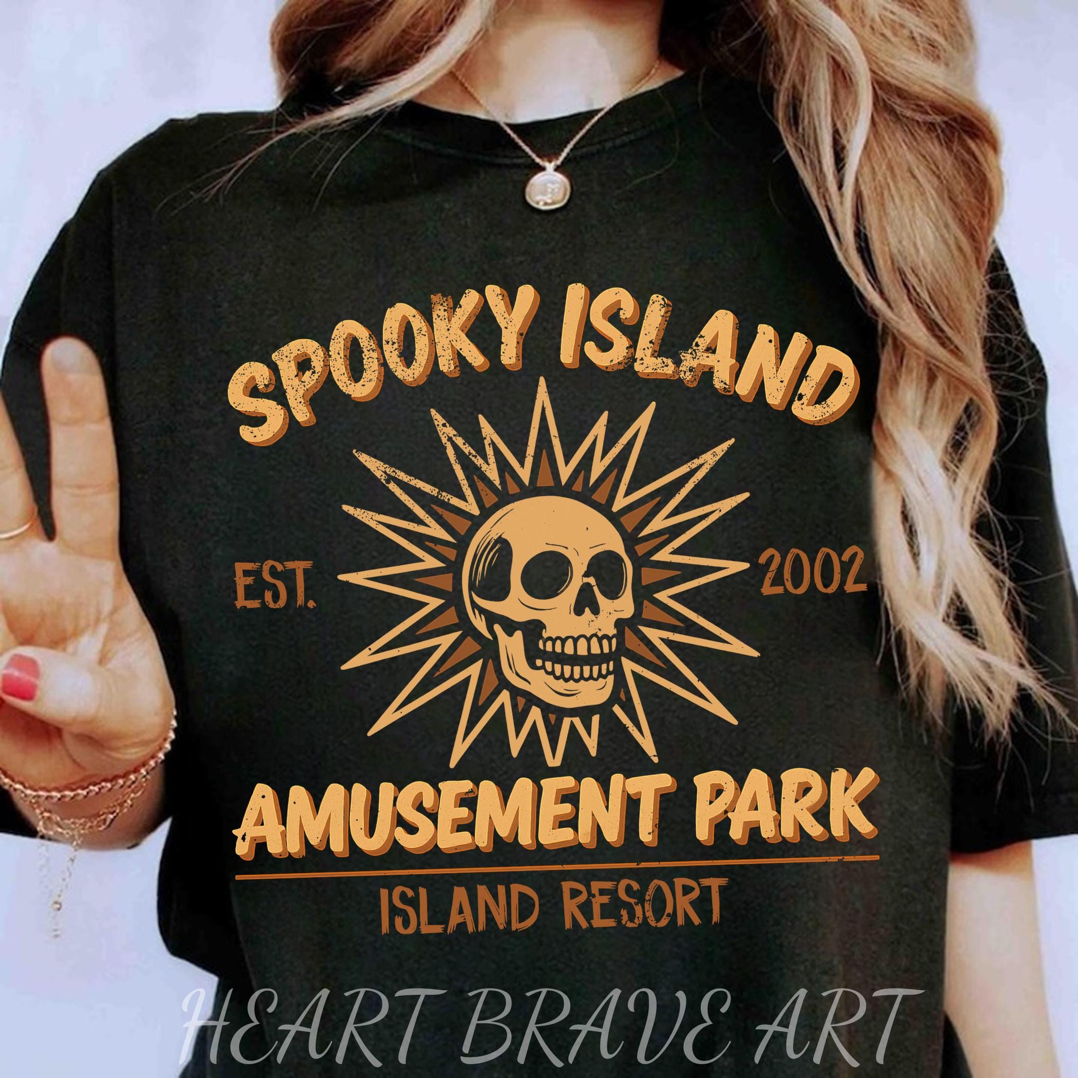 Spooky Island Sweatshirt, Amusement Park Hoodie, Retro Cartoon Halloween Movie T-shirt, Grunge Skull Tee, 2000s Movie Nostalgia Shirt
