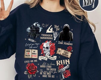 Sweat-shirt chat et souris charbonneux, sweat à capuche Run Little Mouse, t-shirt Adeline obsédant, merch livre d'amour sombre, chemise chat et souris