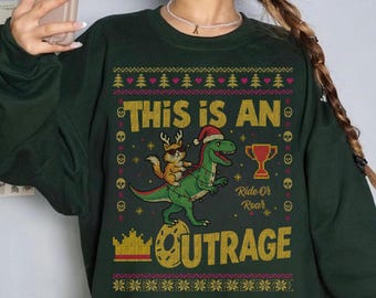 Sudadera navideña fea "This Is An Outrage", camiseta de Carl "Dungeon Crawler", sudadera con capucha "New Achievement", "Ride or Roar", "Princess Donut" y "Mongo".