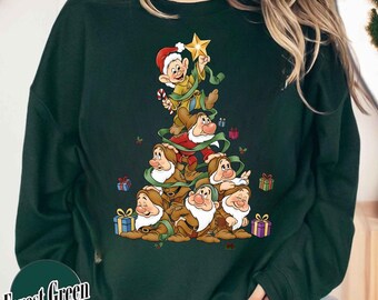 Christmas Gnome Tree Shirt, Gnomes Winter Holiday Sweater, Gnome White Christmas Hoodie, Cozy Gnomes Christmas, Little Christmas Tree Gnomes