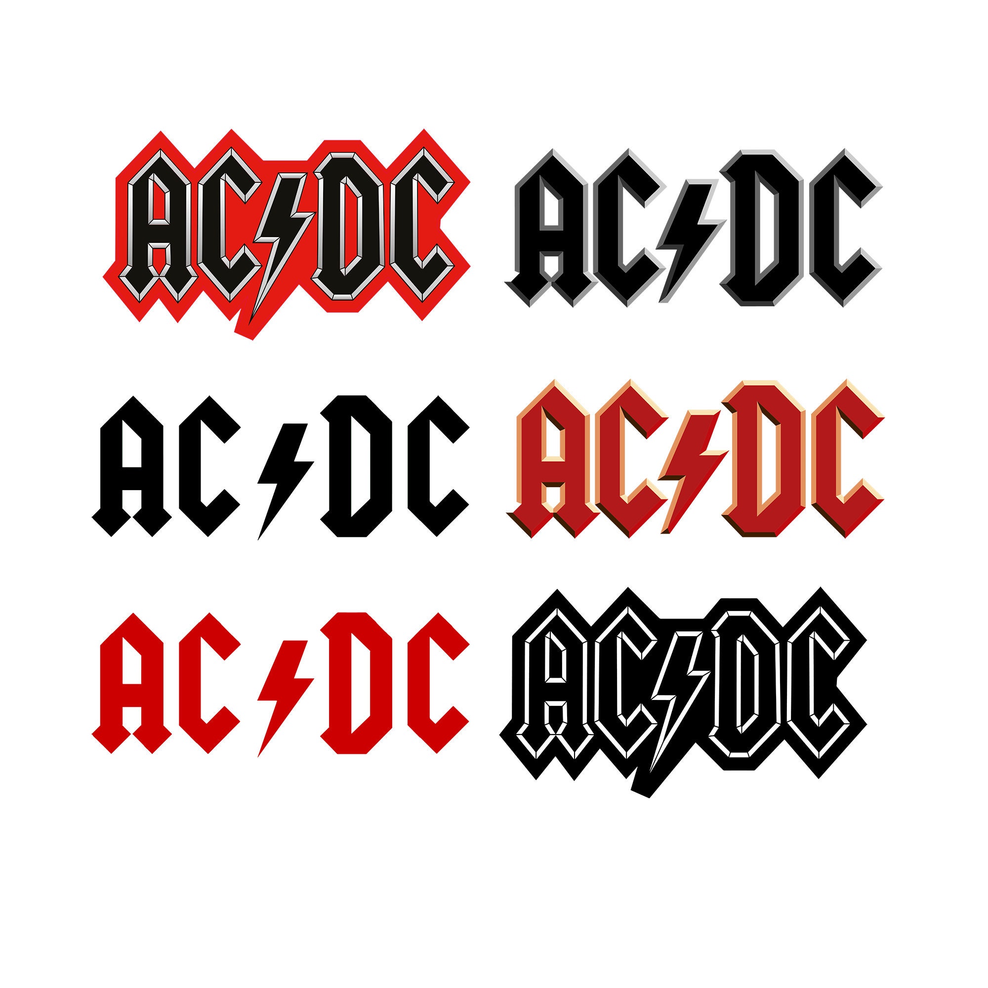 SVG Best Bundle Layered, AC DC Svg for Cricut Logo Png Svg Pdf Digital ...