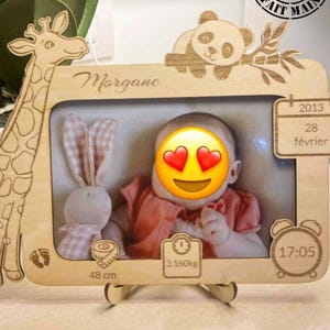 Personalized Wooden Birth Frame