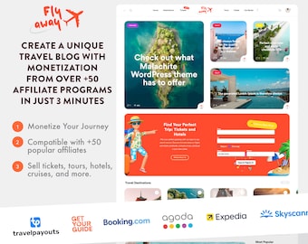 Affiliate reisblog WordPress-thema: vrouwelijk WooCommerce-sjabloon