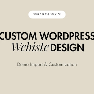 Done-For-You Custom WordPress Website | Design, Setup, Content & WooCommerce Ready
