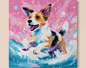 Wire Foxterrier Hund Wandkunst: Verspieltes Kinderzimmer Poster (Digitaler Download)
