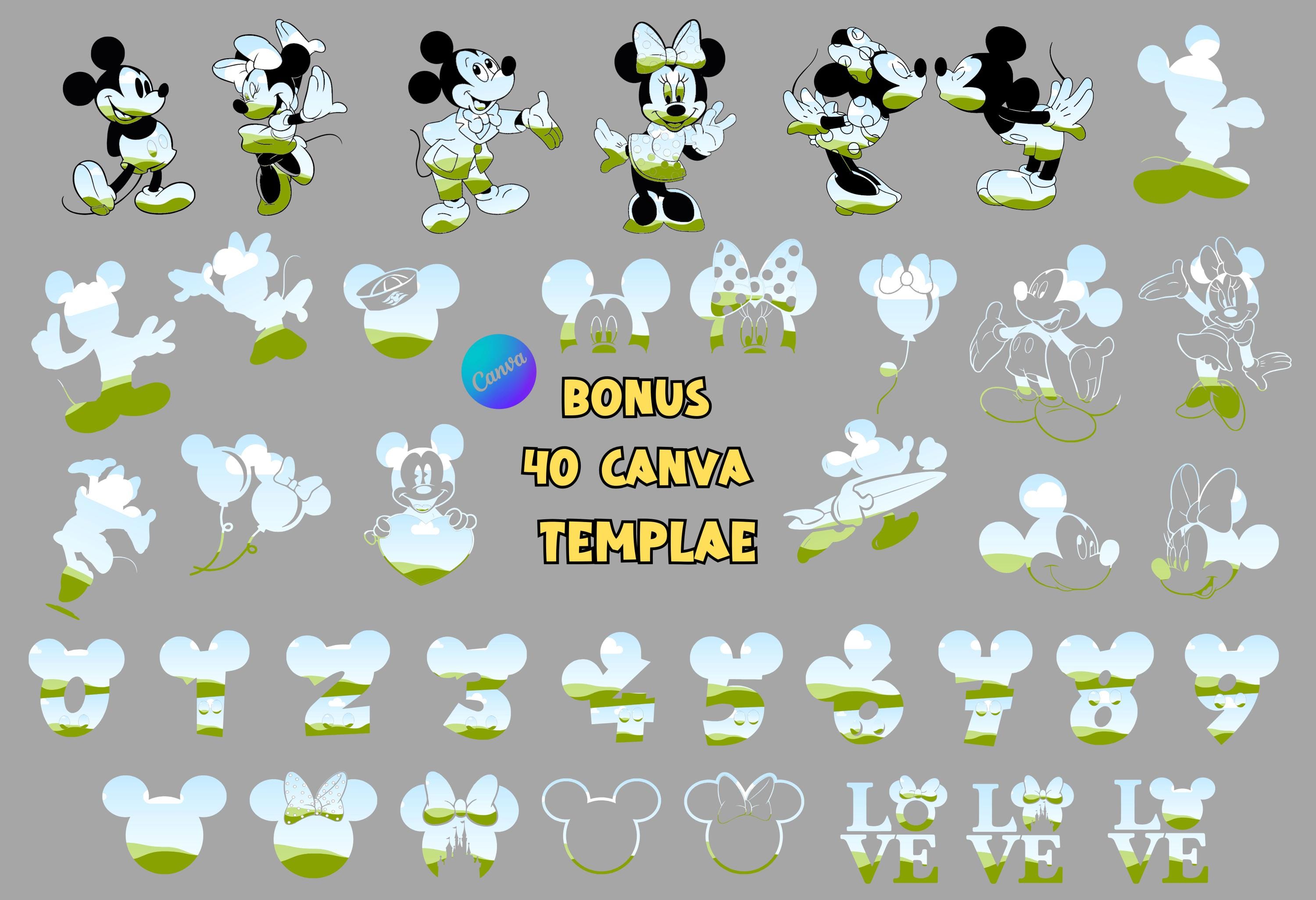 350 Mickey & Minnie Mouse Bundle | SVG, PNG, DXF Files for Cricut and ...