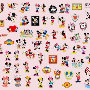 350 Mickey & Minnie Mouse Bundle | SVG, PNG, DXF Files for Cricut and Silhouette | 350 designs Disney Clipart , 20 Designs Canva Templates.