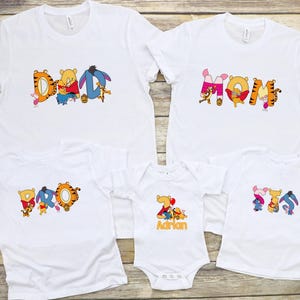 Winnie The Pooh Birthday Shirt, Winnie The Pooh Matching Shirts, Pooh Bear Birthday Family Shirts, Toddler Birthday Shirt, Mom Dad Birthday