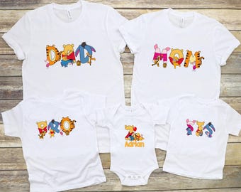 Winnie The Pooh Birthday Shirt, Winnie The Pooh Matching Shirts, Pooh Bear Birthday Family Shirts, Toddler Birthday Shirt, Mom Dad Birthday
