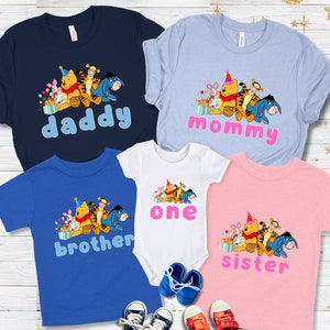 Custom Kid Name Age Pooh With Friends Shirt, Disney Winnie The Pooh It&#39;s My Birthday Tee, Personalized Birthday Gift, Disneyland Family Trip