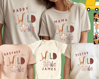 Safari Birthday Shirt, Wild One Family Birthday Shirt, Wild One Family Matching Shirts, Wild One Birthday Boy Tee, Wild One Safari Birthday