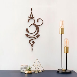 Om Wall Art, Breathe Sanskrit Symbol Metal Wall Decor, Om Sanskrit Symbol Sign, OM Yoga Symbol, Yoga Meditation Decor