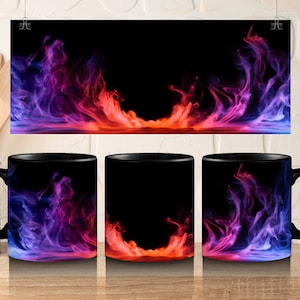 11oz Mug Design Flames - Digital Download