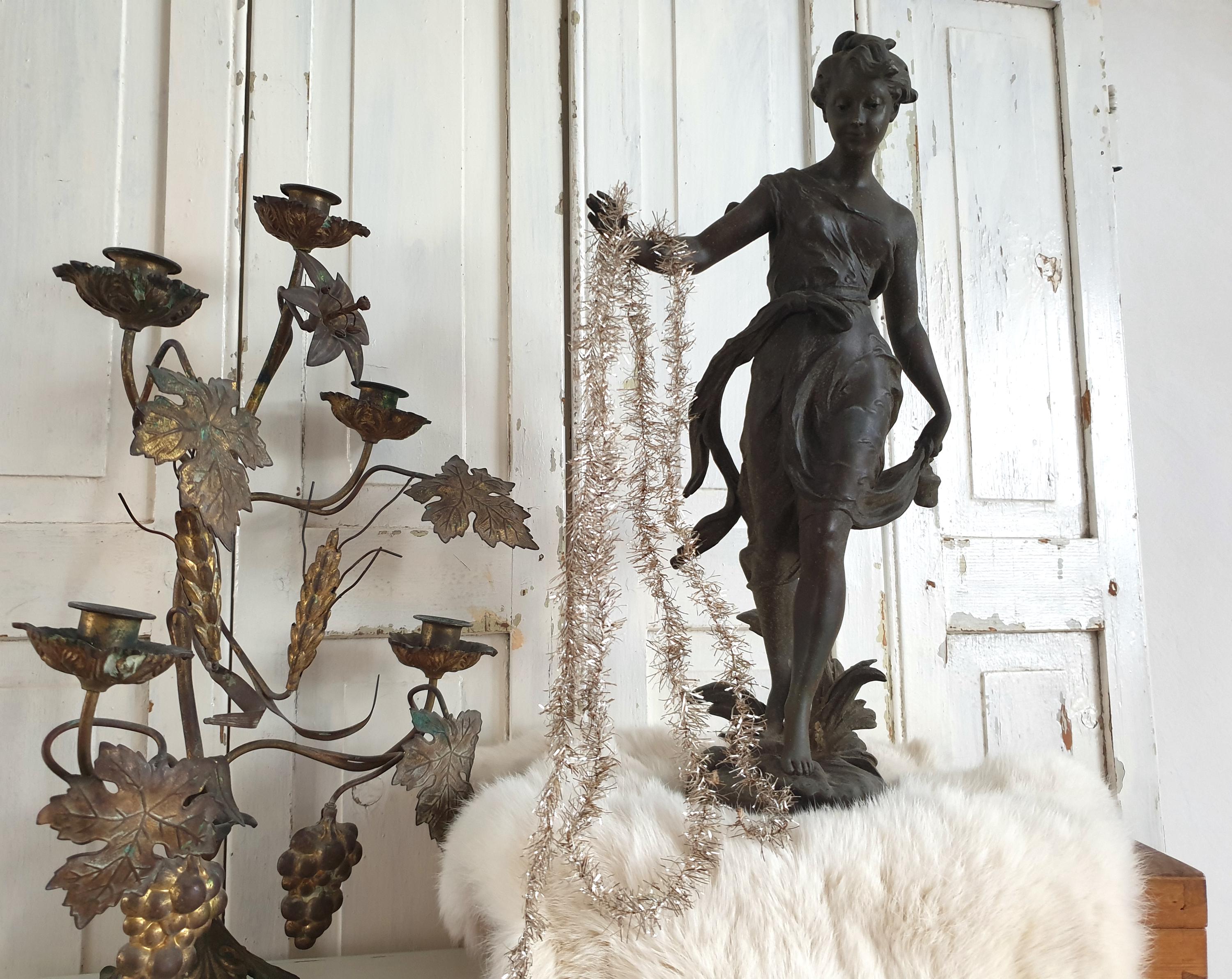 Antike Tinselkette, alte Weihnachtsbaum Girlande, vintage Christbaumschmuck, Federbaum, Tinsel, brocante, Sammlerstück, RAR