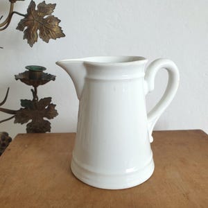 Antique Biedermeier milk jug, cream jug, porcelain milk pot, vintage, brocante, country house, white, shabby chic