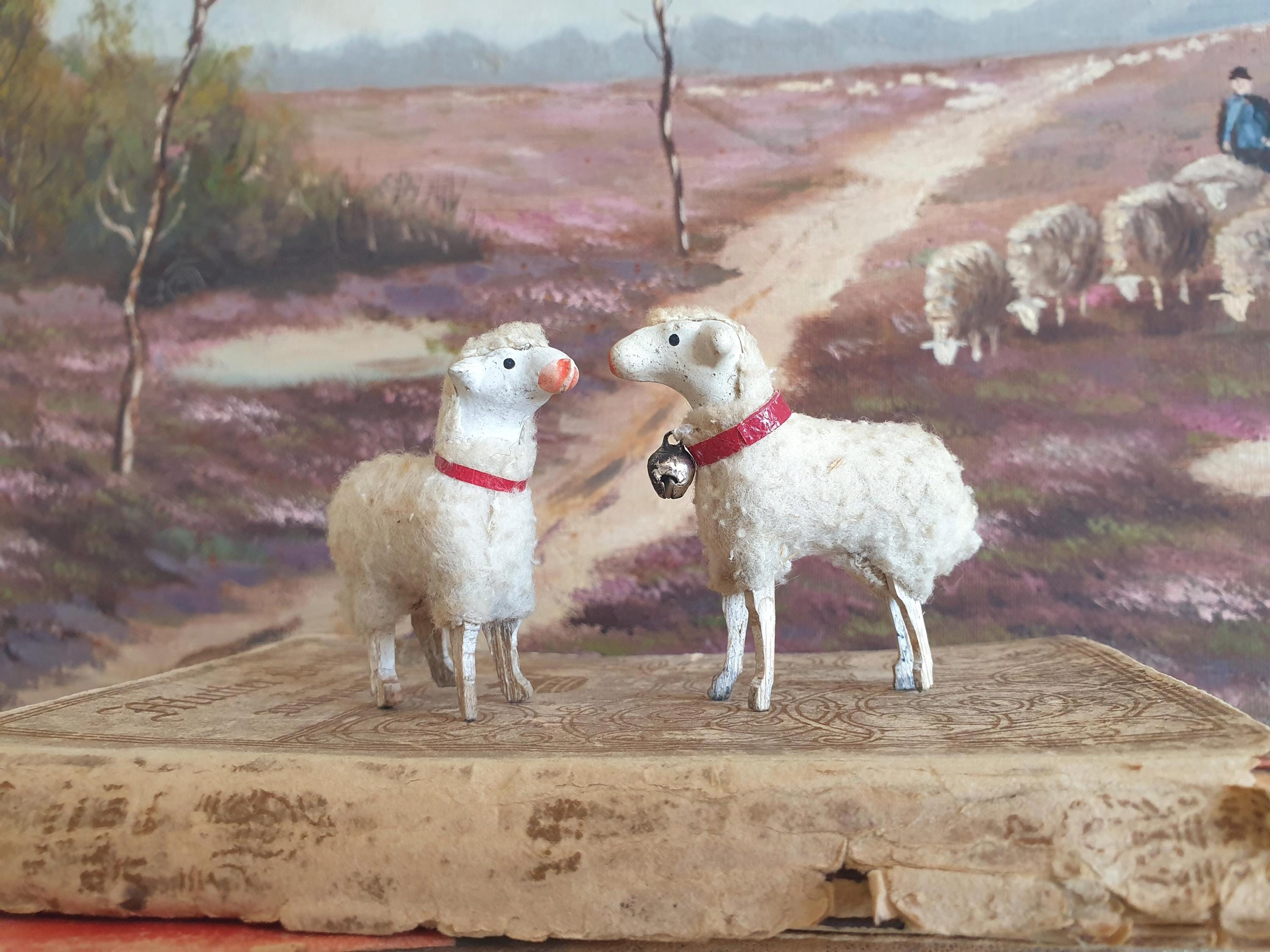 Antique putz sheep - Etsy 日本