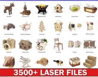 3,500 laser cut puzzles MEGA SET | Laser cut files | Laser cut plans