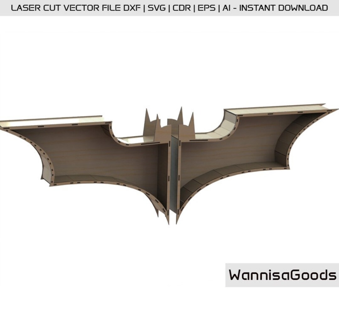 Laser Cut File Batman Shelf Cnc Router Files Shelves and Drawers Cnc ...