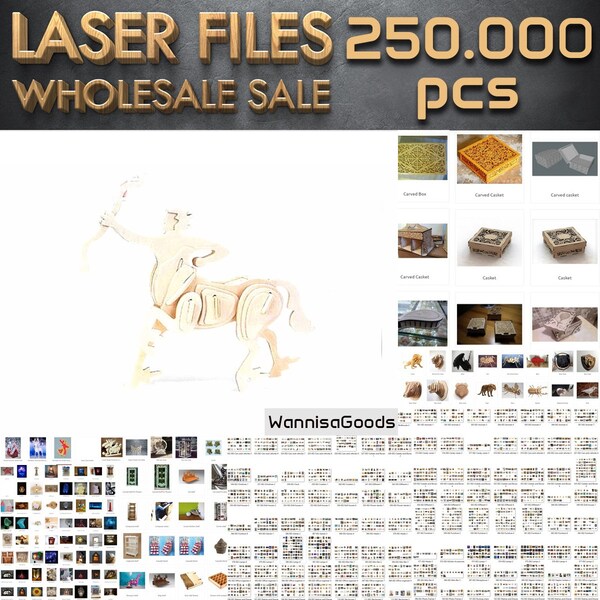 Mega Set! 250,000 Laser Cut Files! The largest catalog in the world! Photo in the description! Commercial license included!