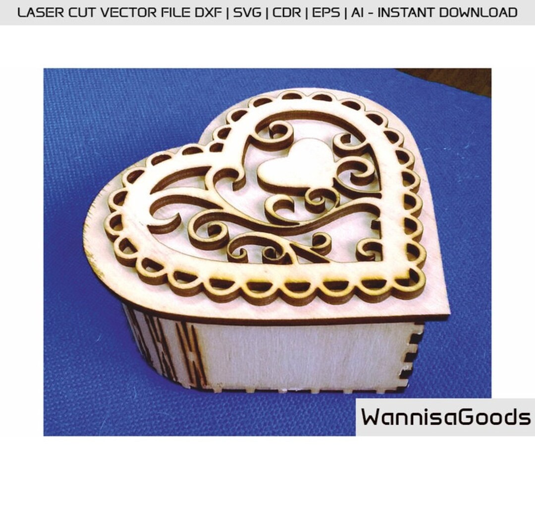 Laser Cut File Casket Heart Cnc Patterns Caskets and Boxes Laser Cut