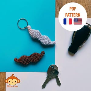 Modèle de crochet amigurumi – Ma Petite Moustache (PDF, FR / EN)