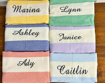 Personalized Gifts, Custom Turkish Beach Towels, Bachelorette Party, Wedding Gifts, Bridesmaid Gifts, Home Gifts, Home Decor, Gift for Her