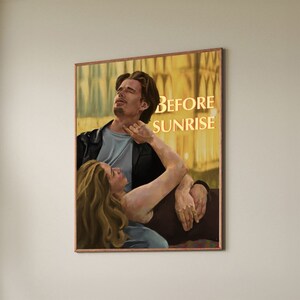 Before Sunrise Movie Poster / Digital Painting / Movie Poster / Wall Art / Handmade Art