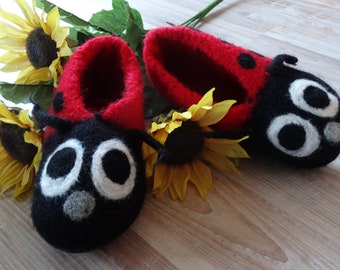 Slippers size 31/32 children: ladybird slippers