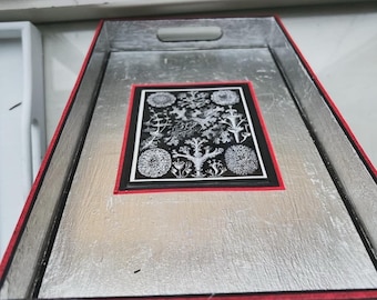 Handmade silver leaf tray