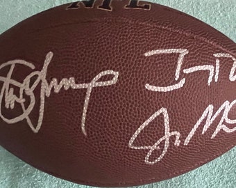 Joe Montana, Jerry rice, Steve young signed ball with coa!