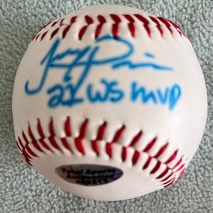Jeremy Pena Signed MLB Baseball Inscription 22’ WS MVP