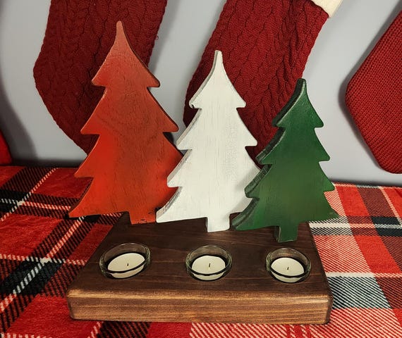アンティーク調クリスマスツリーキャンドルホルダー - Etsy 日本