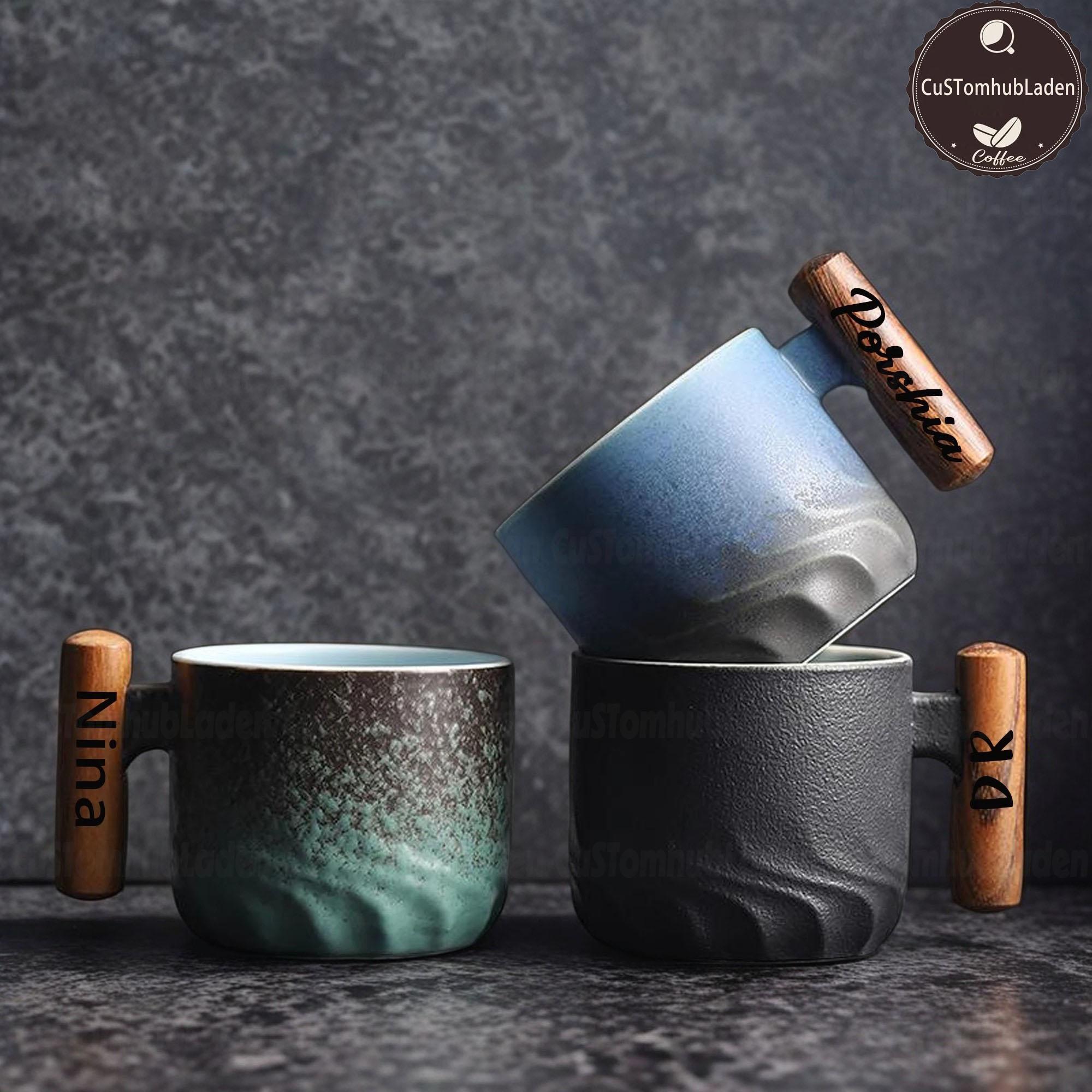 Mini-Henkelbecher Set – 3 Stück, Je 60 Ml | Mit Schraubverschluss | Für Espresso, Proben & Saucen | Kleine Glasbecher