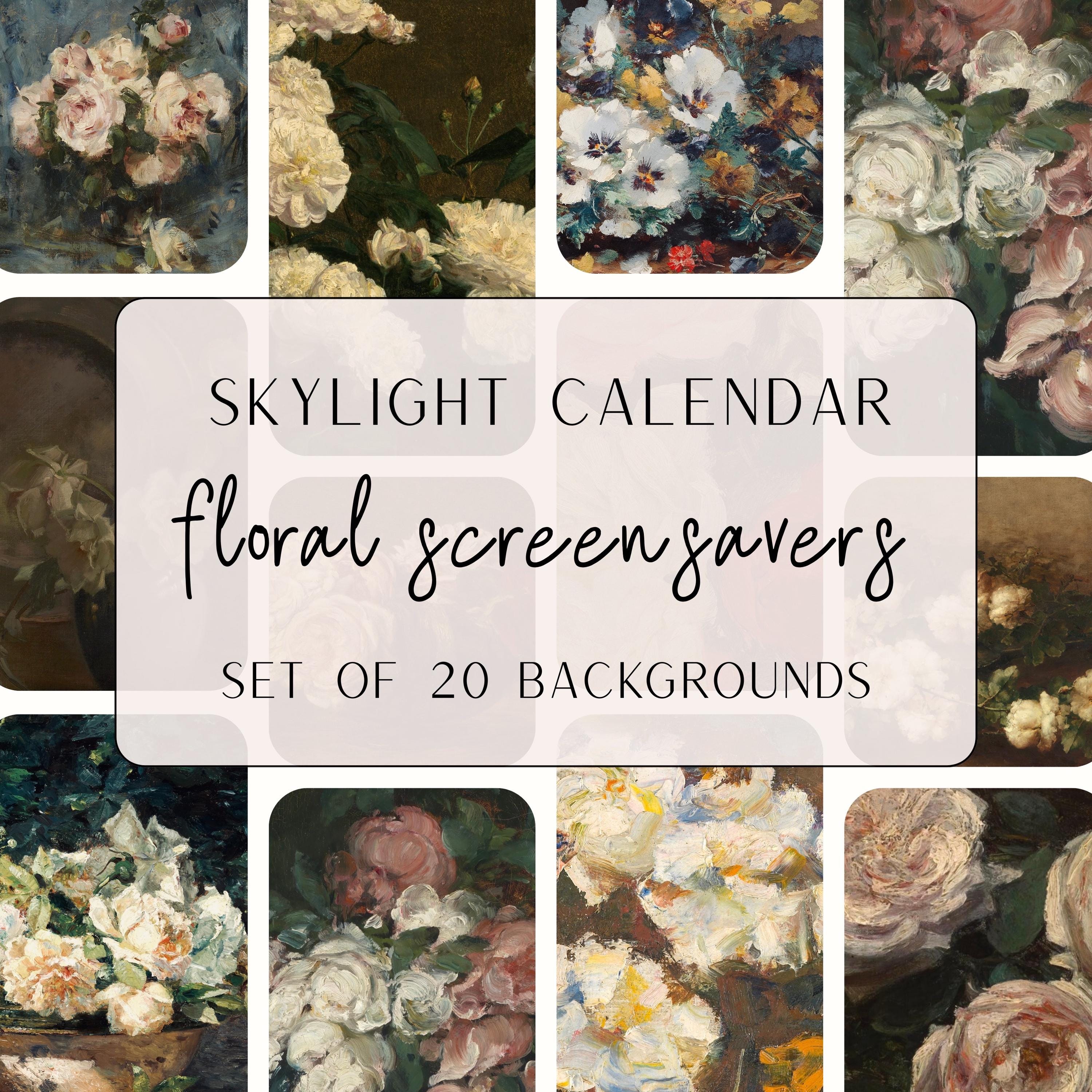 Skylight Calendar Art Set of 20 Digital Background Prints | Moody
