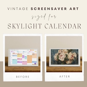 Skylight Calendar Art Set of 15 Digital Background Prints | Moody Floral & Landscape Screensaver Collection for Skylight Digital Calendars image 3