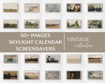 Skylight Kalender Bildschirmschoner | 50+ Vintage Bündel | Alle Skylight Modelle | Landschaften Florale Skizzen Porträts