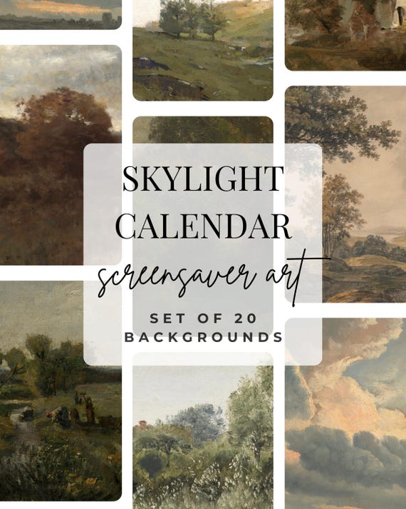 Skylight Calendar Art – SCENIC LANDSCAPES Vintage Digital Wallpapers, 20 High-Resolution Screensavers