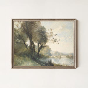 French Countryside: Vienne France Scenery Artwork, Tree Art | Vintage Landscape Painting, Neutral Wall Art | DIGITAL Downloadable Print