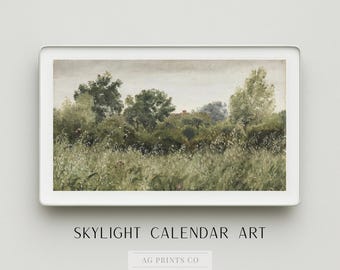 Skylight Calendar Wallpaper - Vintage Fields Screensaver, Skylight Calendar Art, Single Image for Skylight Photo Display