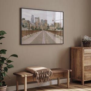 Stone Arch Bridge Minneapolis Art: Twin Cities Skyline Printable | Minnesota Digital Download