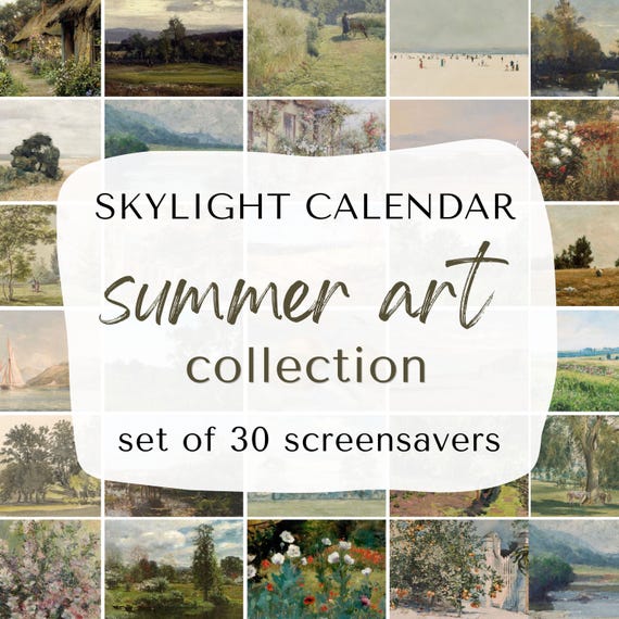 Skylight Calendar Art Set of 30 Digital Background Prints | SUMMER