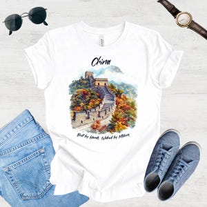 Great Wall of China Unisex Travel T-Shirt, Explore Asia Tee, Cultural Wanderlust Shirt, 100% Cotton, Historic Landmark Graphic Tee