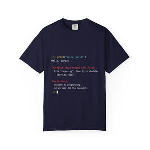 Coding Console Error Print Hello World T-Shirt | Programmer Shirt